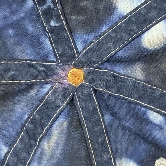 HUF SKATEBOARD CREW SPOT DYED BLUE MENS ADJUSTABLE STRAPBACK SPORT HAT 6 Panel - Picture 10 of 12